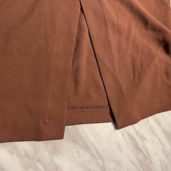 Zara Brown White Stitch Bustier Maxi Tank Dress Size Large - Picture 7 of 7